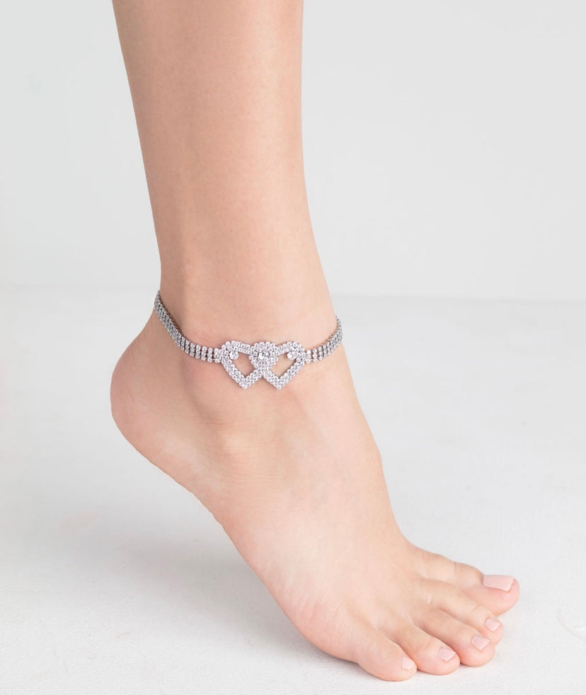 Buy 2 Get 15%💖Heart X Heart Ankle Bracelet🌟