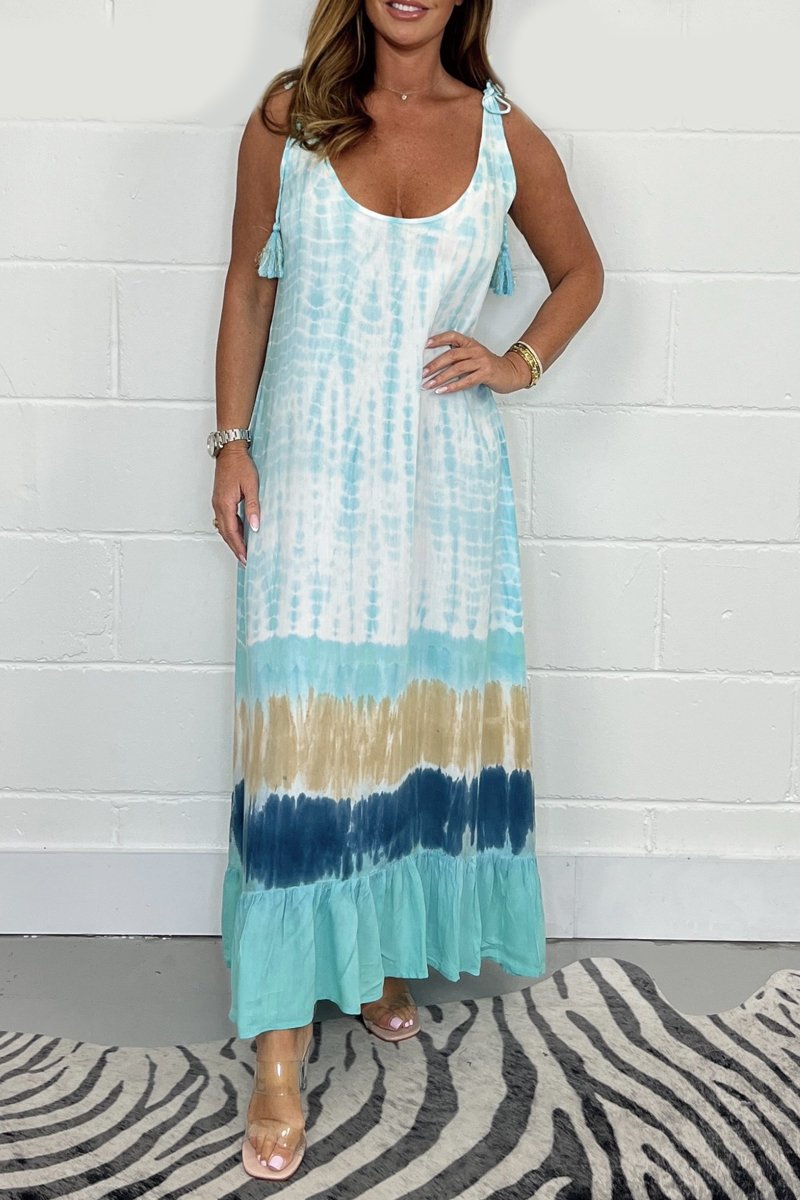 🔥Summer Sale 50% OFF💝Tye Dye Maxi Dress👍Handmade