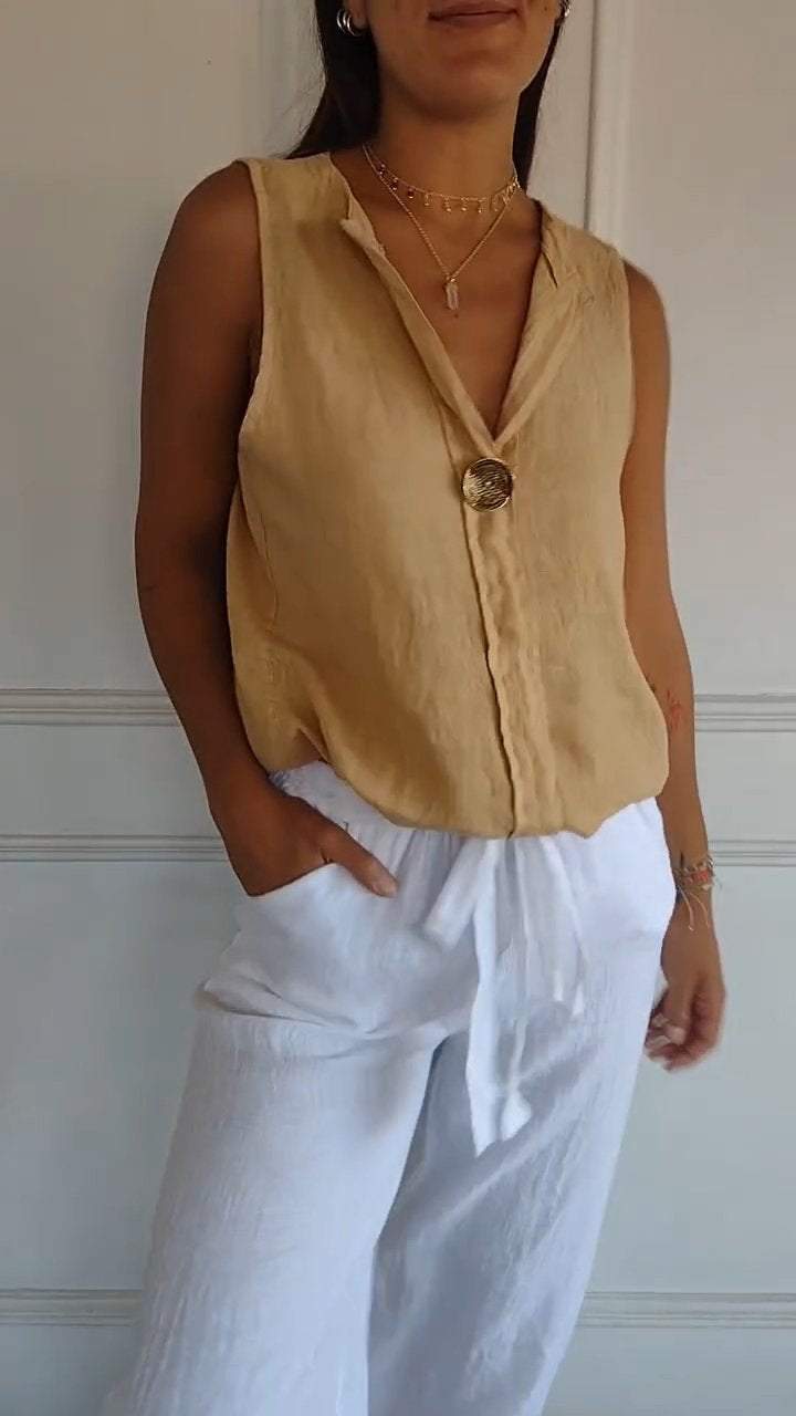 50% OFF💥Women's V-neck Sleeveless Casual Top