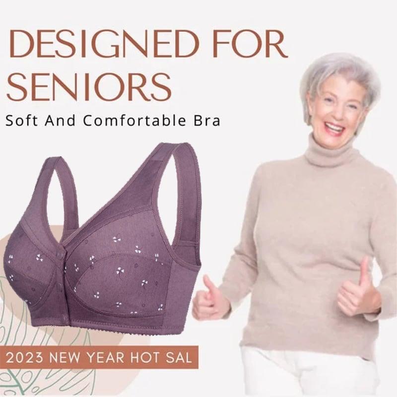 đ„Buy 2 get 1 free (3pcs)đ„Design for Senior Front Closure Cotton Bra