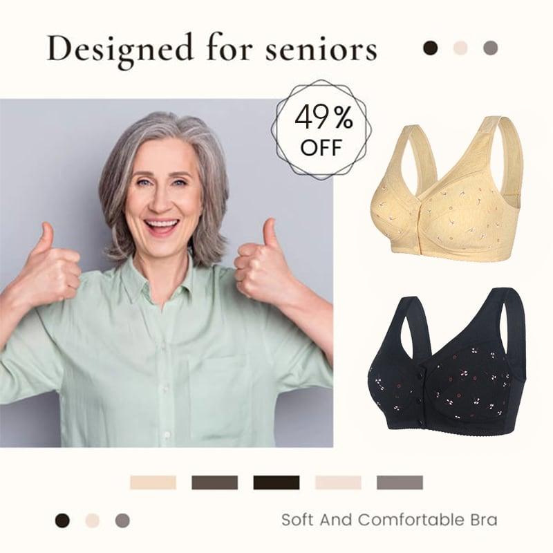 đ„Buy 2 get 1 free (3pcs)đ„Design for Senior Front Closure Cotton Bra