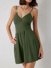 ☀️Summer Essential-Limited Time Low Price💕Women's Casual Adjustable Plain Backless Wrap Cami Romper