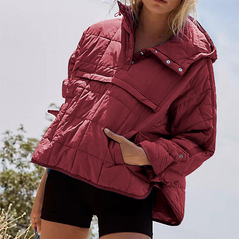 🔥Last Day Promotion 49% OFF -Women's Oversized Hooded Puffer Jacket Quilted Lightweight Winter Warm Pullover Padded Hoodies Coat