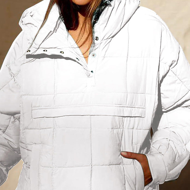 🔥Last Day Promotion 49% OFF -Women's Oversized Hooded Puffer Jacket Quilted Lightweight Winter Warm Pullover Padded Hoodies Coat