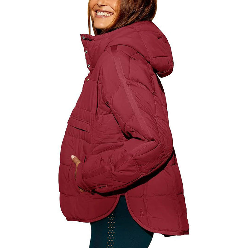 🔥Last Day Promotion 49% OFF -Women's Oversized Hooded Puffer Jacket Quilted Lightweight Winter Warm Pullover Padded Hoodies Coat