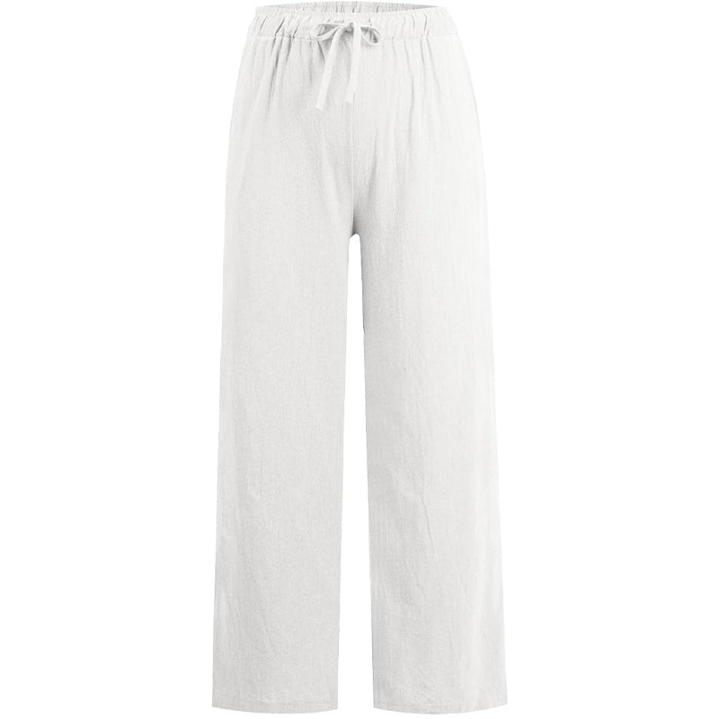 Women's Summer Linen Cotton Wide Leg Pants
