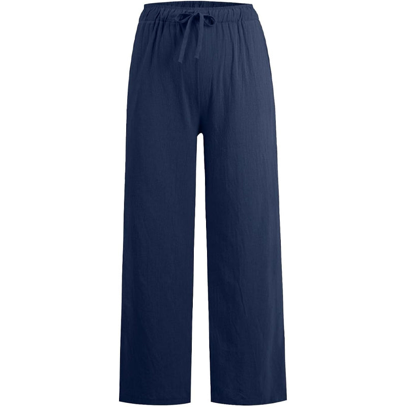 Women's Summer Linen Cotton Wide Leg Pants