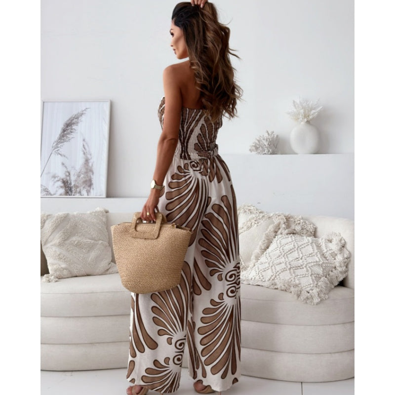 š Off-Shoulder Sleeveless Jumpsuit with Wide LegsāØ