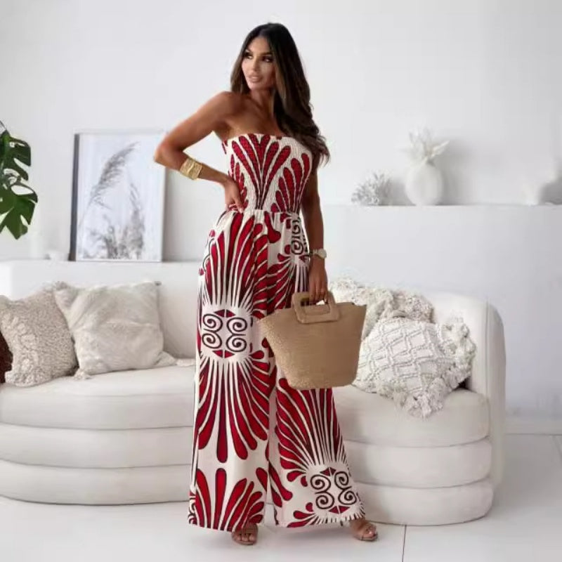 š Off-Shoulder Sleeveless Jumpsuit with Wide LegsāØ