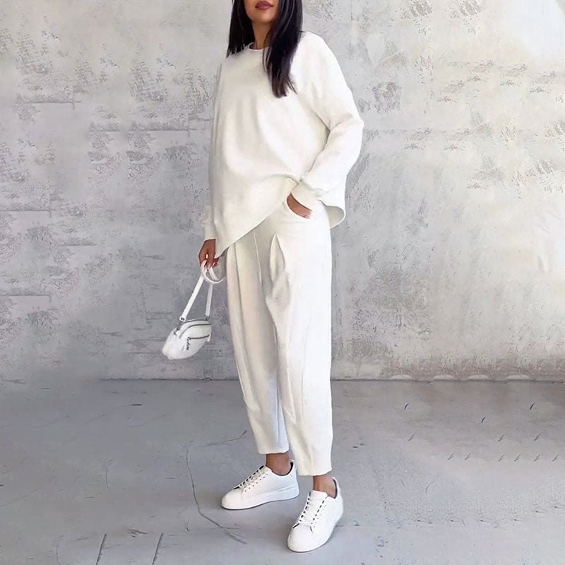 💥Limit Time 49% OFF 💕Women's 2-piece set: long-sleeved round neck top + pants🧥+👖