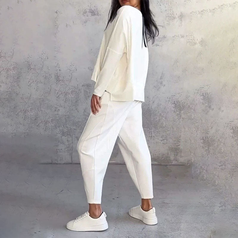 💥Limit Time 49% OFF 💕Women's 2-piece set: long-sleeved round neck top + pants🧥+👖