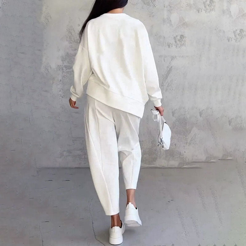 💥Limit Time 49% OFF 💕Women's 2-piece set: long-sleeved round neck top + pants🧥+👖