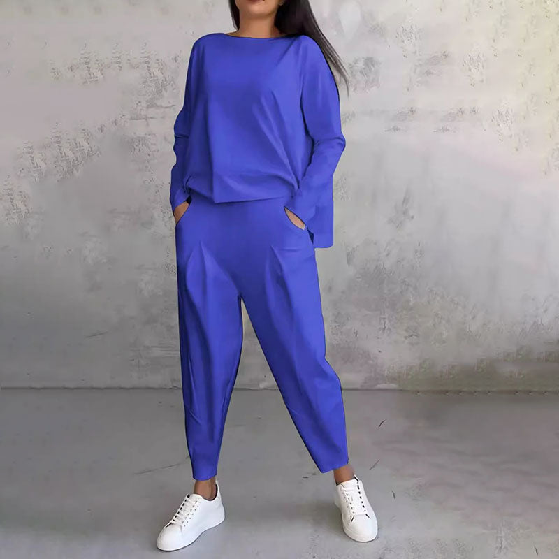 💥Limit Time 49% OFF 💕Women's 2-piece set: long-sleeved round neck top + pants🧥+👖