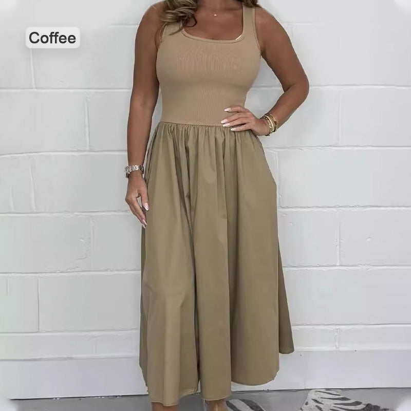 š„Buy More Save Moreš„Women's Casual Solid Color Sleeveless Dress