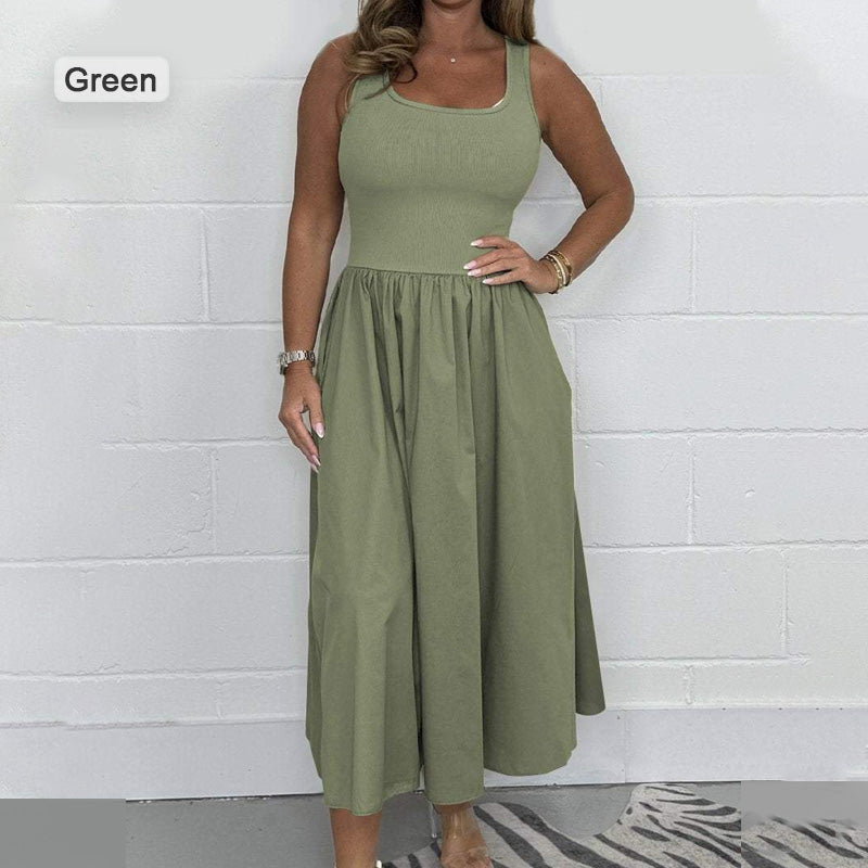 š„Buy More Save Moreš„Women's Casual Solid Color Sleeveless Dress