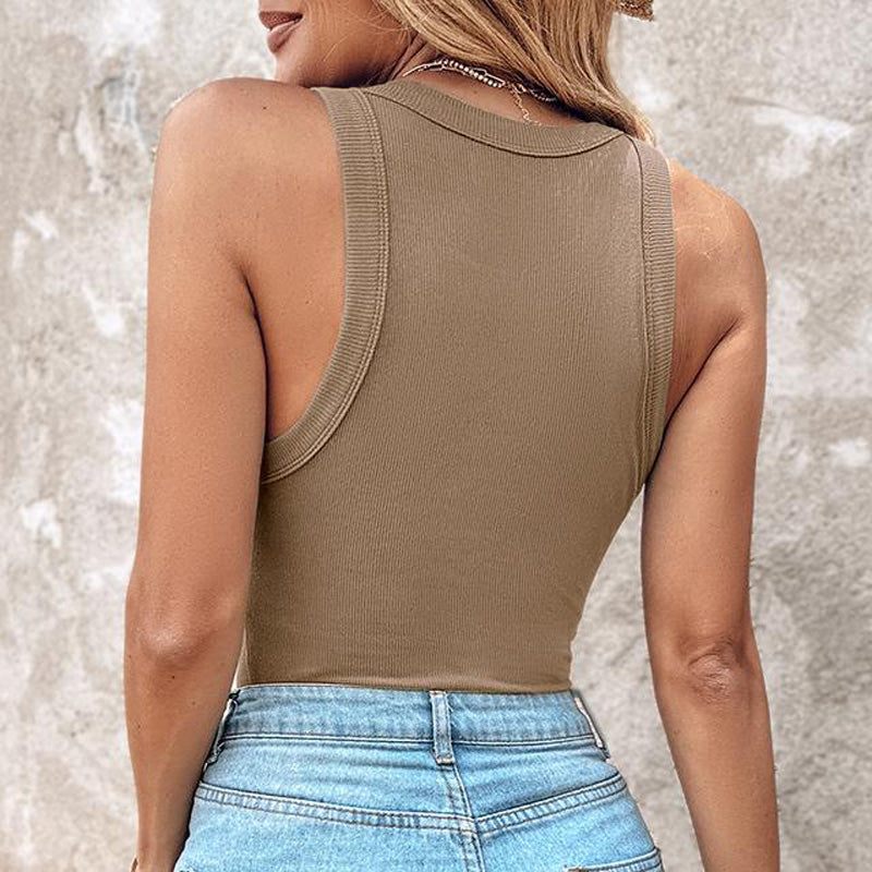 💖LAST DAY SPECIAL SALE💖Ribbed Stretchy Tank Top with Shelf Bra