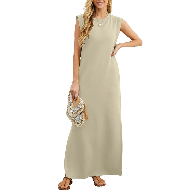 🔥Hot Sale🔥👗Women's Wrinkle-Free Casual Dress with Split Hem