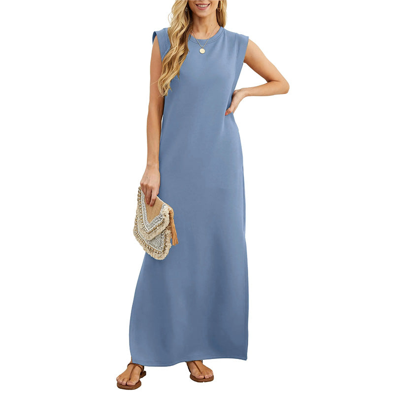 🔥Hot Sale🔥👗Women's Wrinkle-Free Casual Dress with Split Hem
