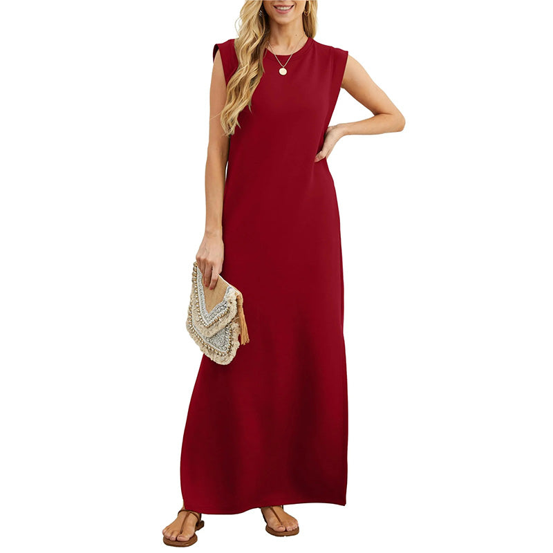 🔥Hot Sale🔥👗Women's Wrinkle-Free Casual Dress with Split Hem
