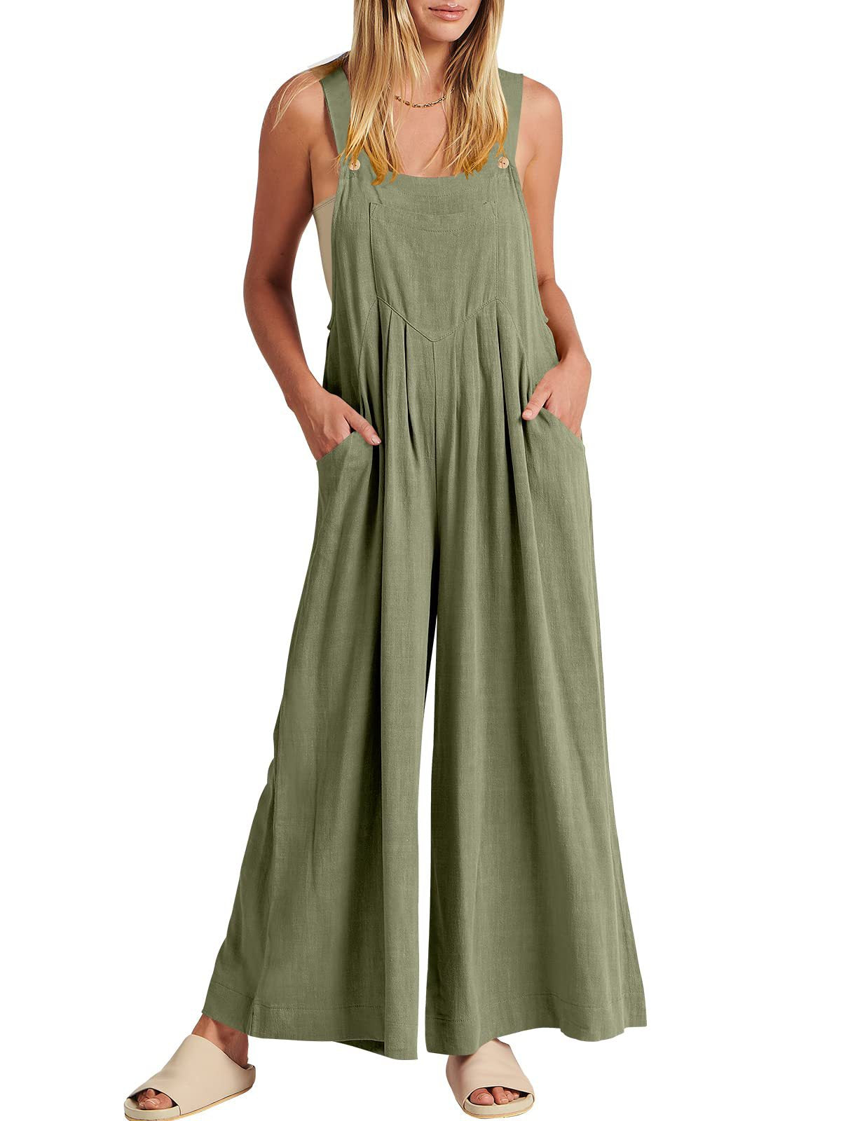 🥰Buy 2 Get 10% OFF🥰 Plus Size Wide Leg Overalls Jumpsuit