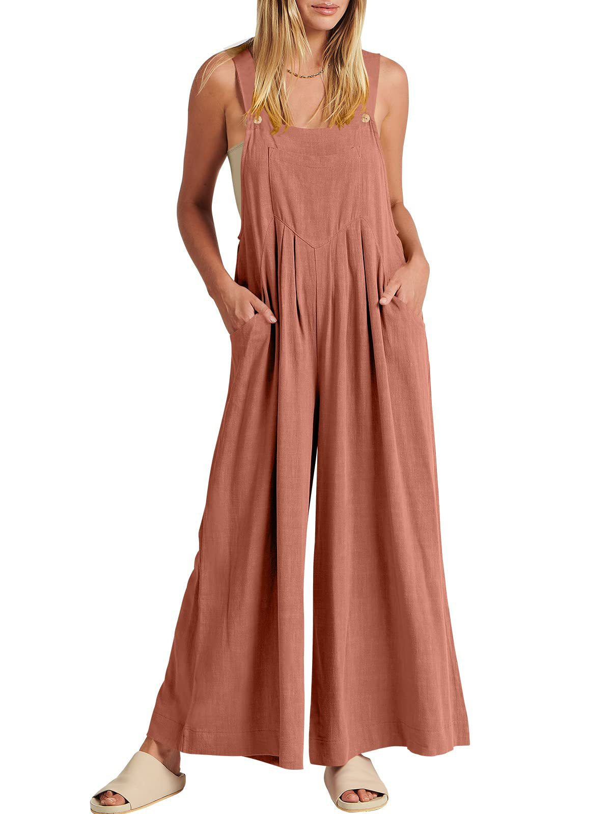 🥰Buy 2 Get 10% OFF🥰 Plus Size Wide Leg Overalls Jumpsuit