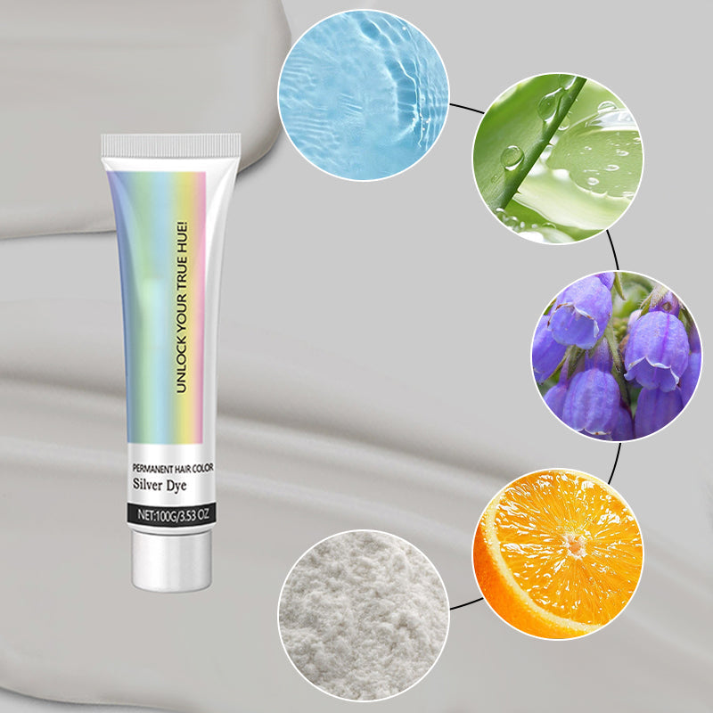 ✨Let you have beautiful hair color--50% OFF✨2-in-1 Natural Essence Extract Silver Hair Dye
