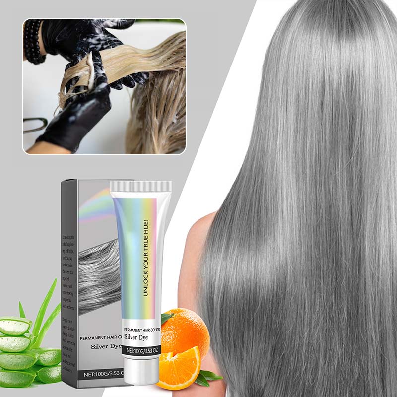 ✨Let you have beautiful hair color--50% OFF✨2-in-1 Natural Essence Extract Silver Hair Dye
