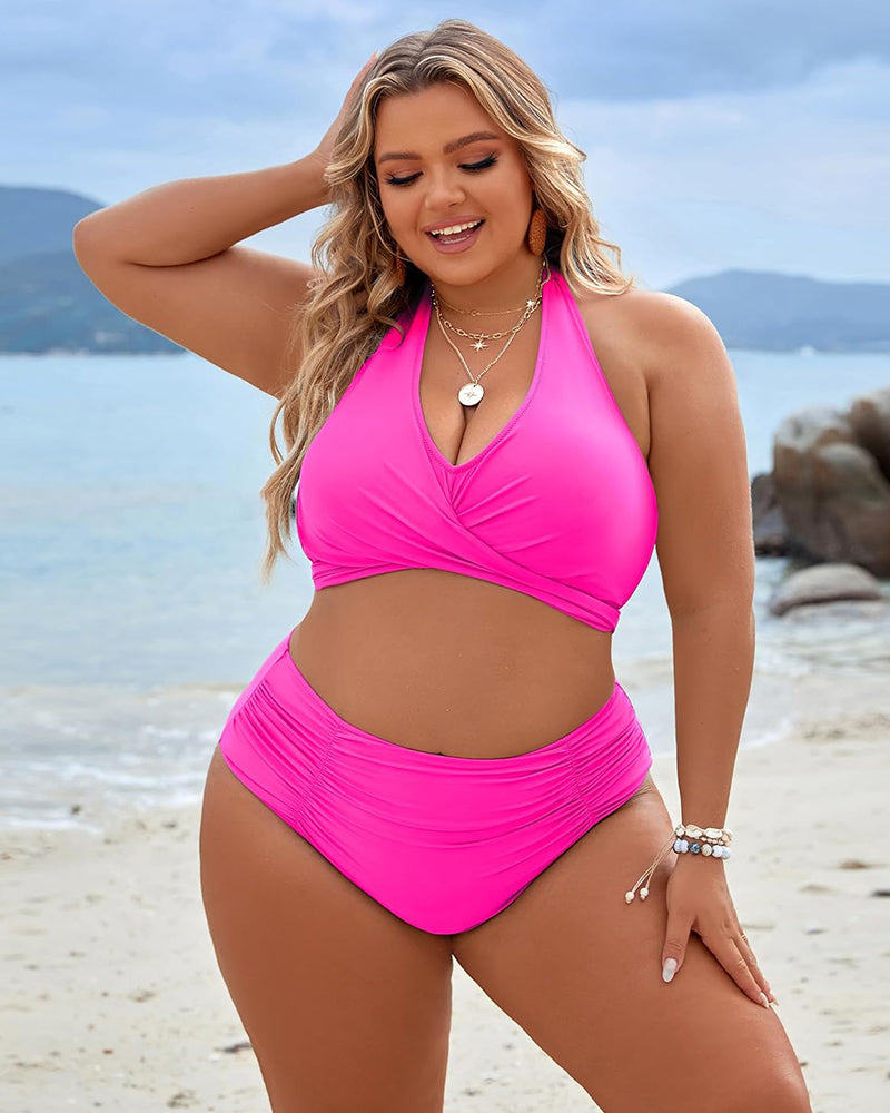 🏝️HOT SALE 50% OFF👙 Tummy Control Bathing Suits Modest High Waisted Bikini Sets