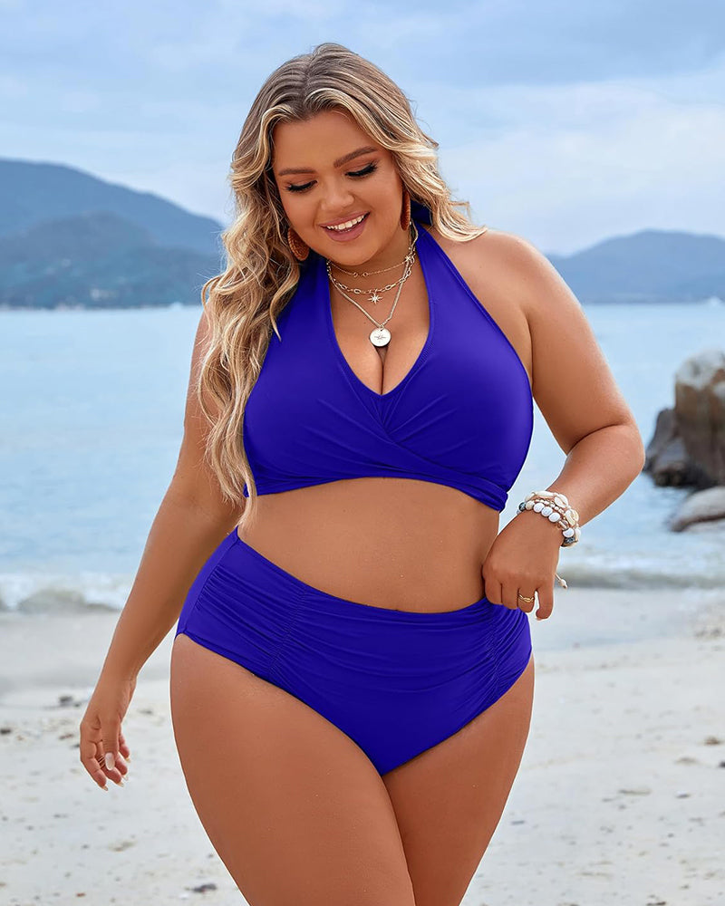 🏝️HOT SALE 50% OFF👙 Tummy Control Bathing Suits Modest High Waisted Bikini Sets