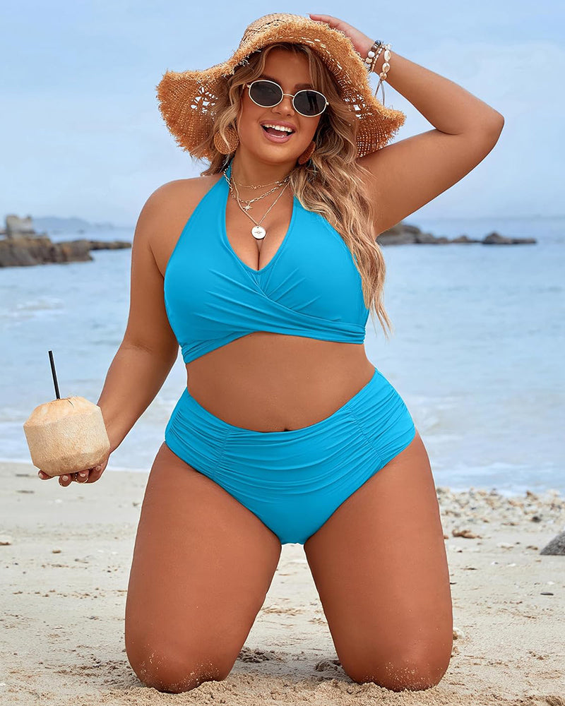 🏝️HOT SALE 50% OFF👙 Tummy Control Bathing Suits Modest High Waisted Bikini Sets