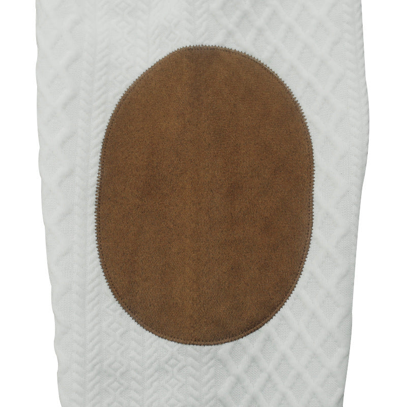 Men's Casual Long Sleeve Pullover with Elbow Patches