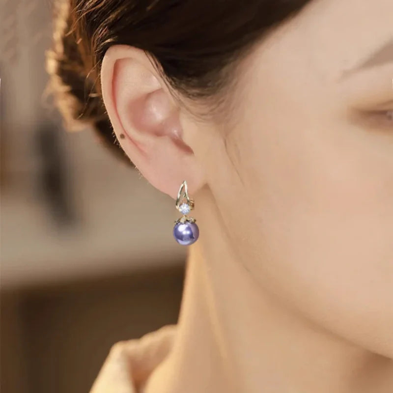 Sparkly Huggie Dangle Earrings for Women