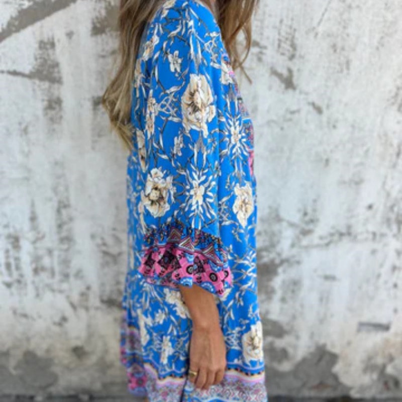 🌸Spring Specials🌸Casual Floral V-Neck Button Closure Dress