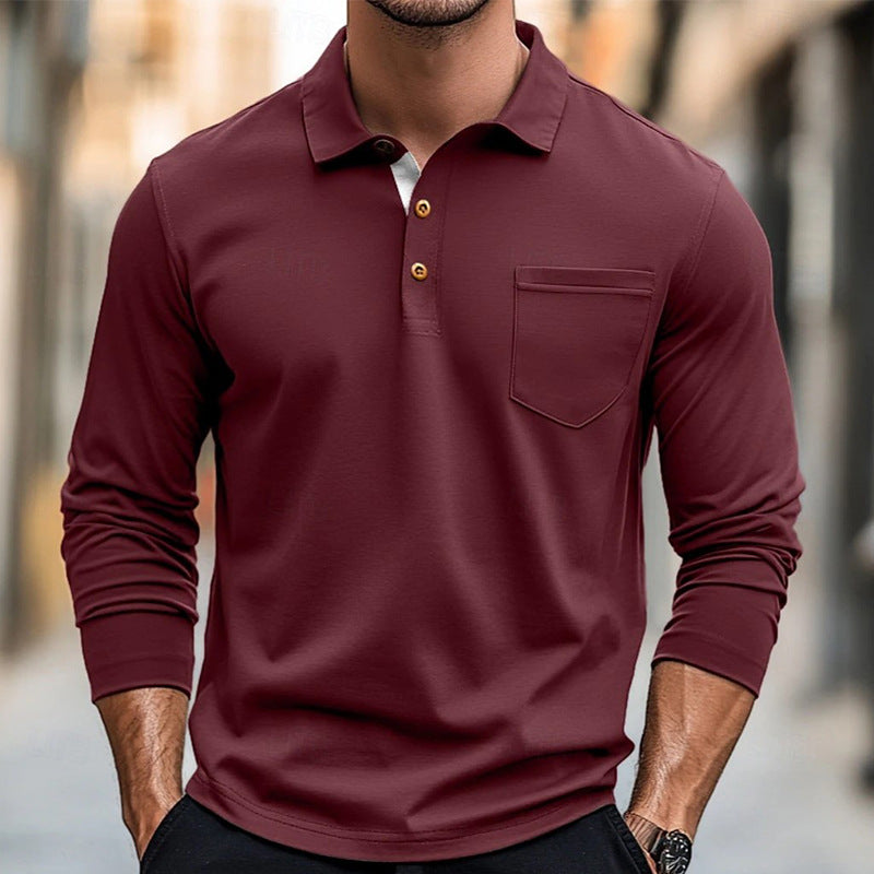 Men's Casual Business Solid Color Top