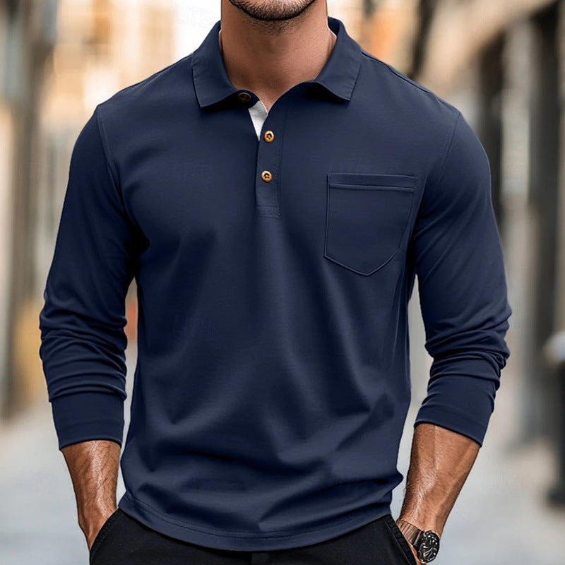 Men's Casual Business Solid Color Top