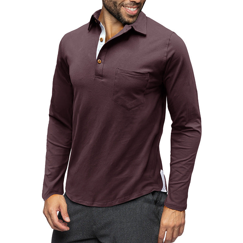 Men's Casual Business Solid Color Top