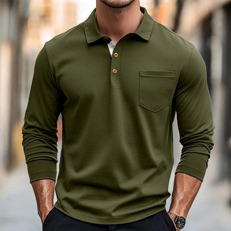 Men's Casual Business Solid Color Top
