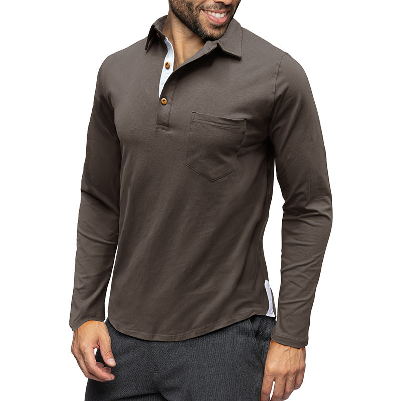 Men's Casual Business Solid Color Top