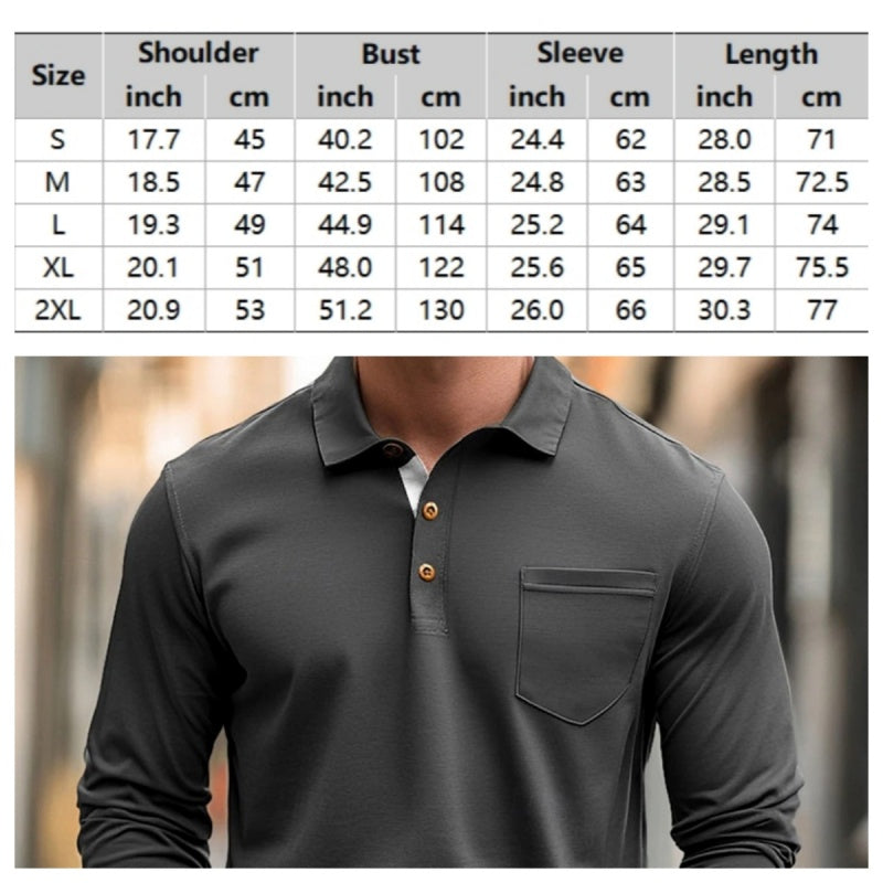 Men's Casual Business Solid Color Top