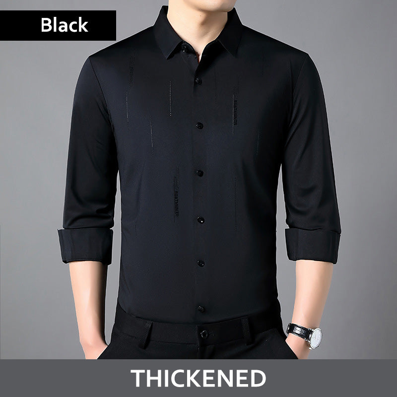 2025👔Men's Stylish Thickened Seamless Lapel Shirt