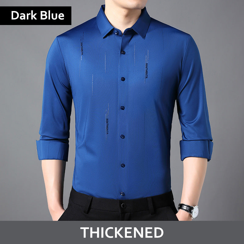 2025👔Men's Stylish Thickened Seamless Lapel Shirt