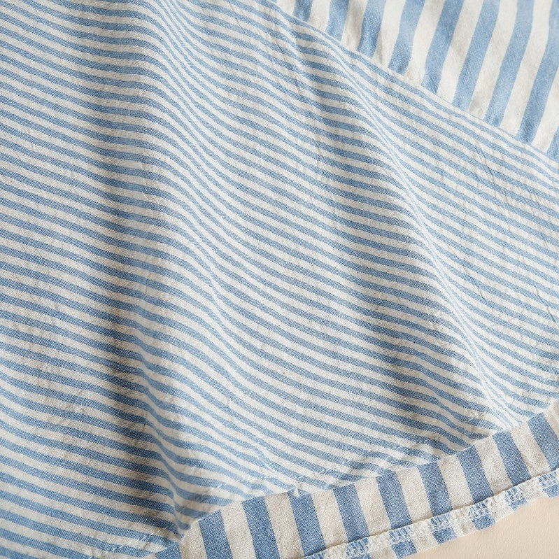 Women's Casual Oversized V-Neck Striped Top