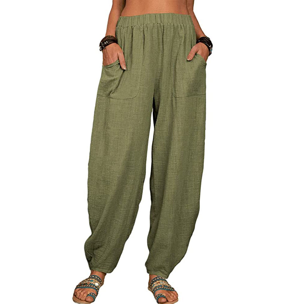 ⏰LAST DAY 50% OFF👚Women's linen and cotton wide leg pants