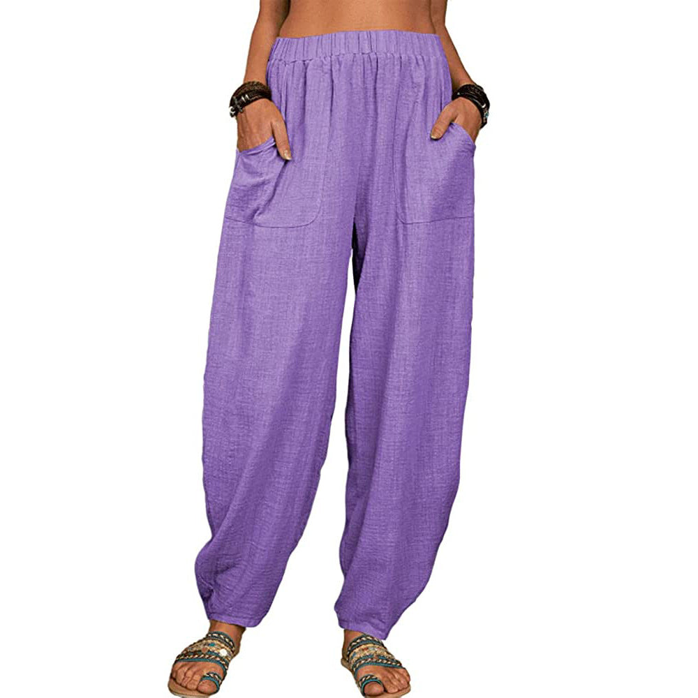 ⏰LAST DAY 50% OFF👚Women's linen and cotton wide leg pants