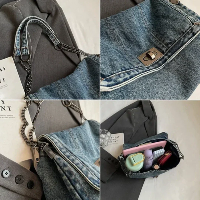 Retro Large Capacity Chain Strap Shoulder Bag