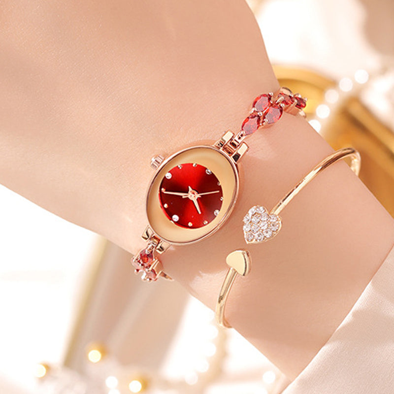 🎀⌚Womne's Colored Zircon Bracelet Watch