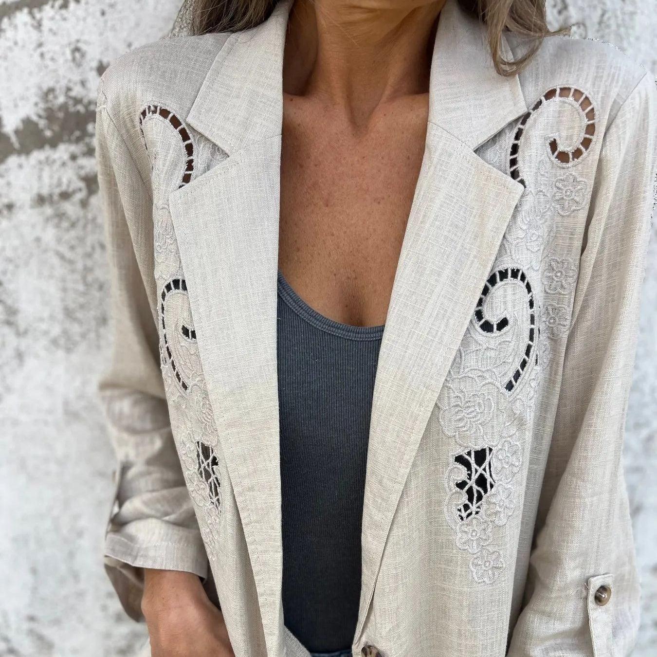 🌸Spring Specials💐 Women's Jacquard Lapel Collar Blazer Jacket