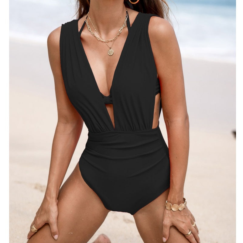 🏖️Last Day Special Sale 50% OFF🩱Summer Explosion Women's Tie Solid Color Swimsuit 2-PCS Set