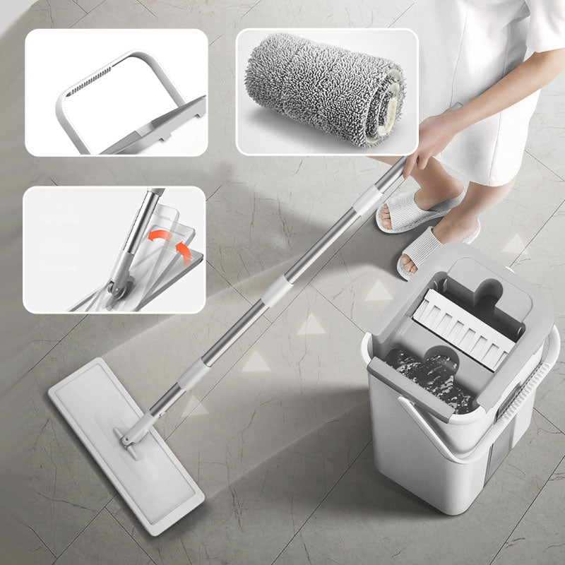 Household Labor Saving Large Panel Mop Set - Wet & Dry