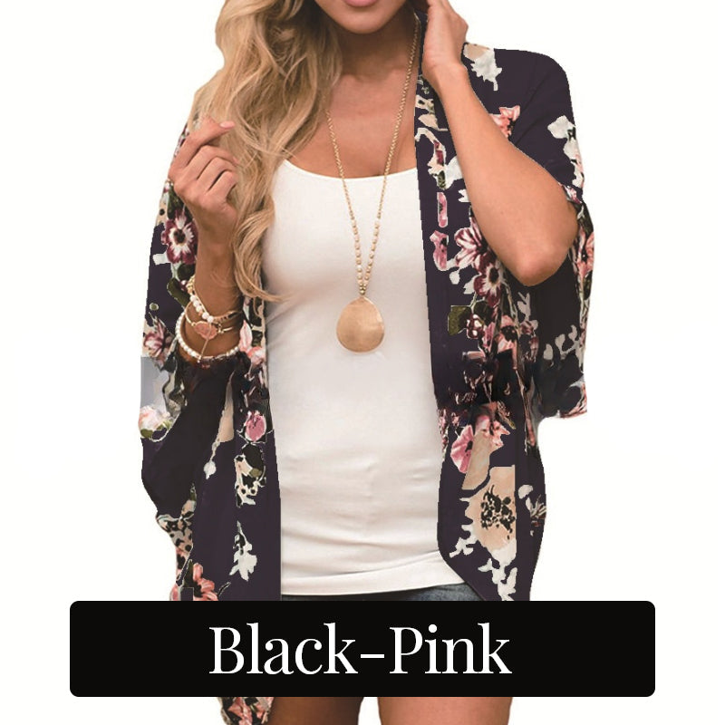 Summer Cool Flowy Floral Sunscreen Shirt